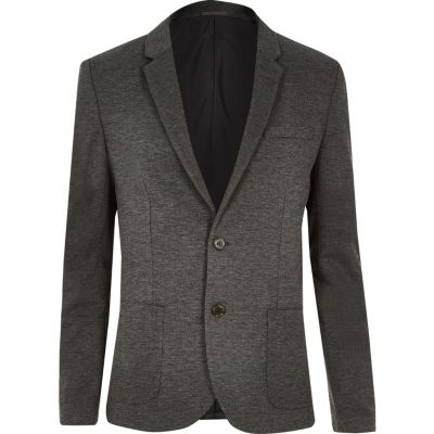 Grey skinny blazer